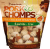 18 count Pork Chomps Premium Real Chicken Wrapped Knotz Regular