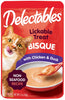 12 count (12 x 1 ct) Hartz Delectables Bisque Lickable Treat for Cats Chicken and Duck