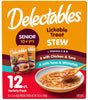 36 count (3 x 12 ct) Hartz Delectables Stew Lickable Treat for Senior Cats Variety Pack