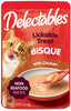 12 count (12 x 1 ct) Hartz Delecatbles Bisque Lickable Treat for Cats Chicken