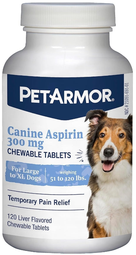 600 count (5 x 120 ct) PetArmor Canine Asprin Chewable Tablets for Large Dogs