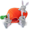 3 count ZippyPaws Interactive Bunny and Carrot Burrow