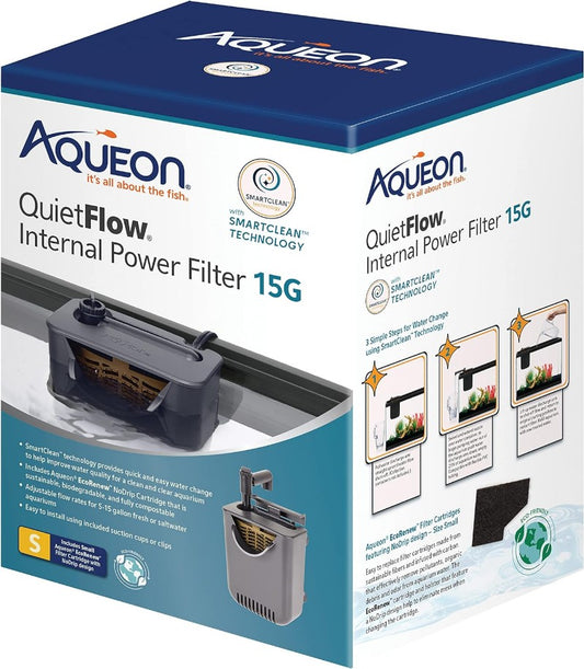 15 gallon Aqueon QuietFlow SmartClean Internal Power Filter