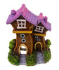 1 count Blue Ribbon Exotic Environments Fun House Purple Roof Village Ornament