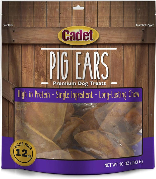 36 count (3 x 12 ct) Cadet Premium Pig Ear Treats