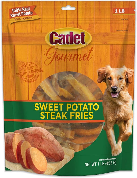 3 lbs (3 x 1 lb) Cadet Gourmet Sweet Potato Steak Fries for Dogs