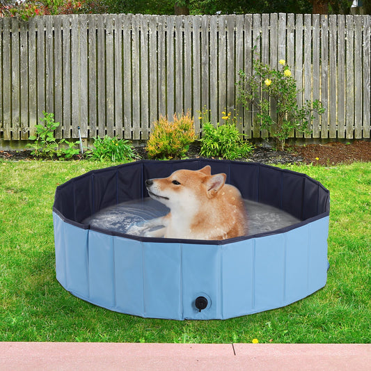 PawHut œÜ47.2‚Äù Folding Dog Bath Pool Pet Swimming Pool Puppy Bathing