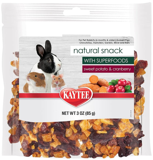 3 oz Kaytee Natural Snack with Superfoods Cranberry and Sweet Potato