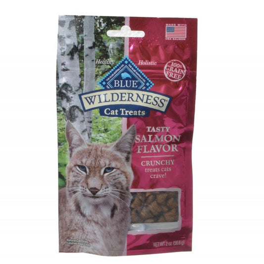 2 oz Blue Buffalo Wilderness Crunchy Cat Treats Tasty Salmon Flavor