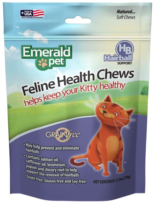 2.5 oz Emerald Pet Feline Health Chews Hairball Support