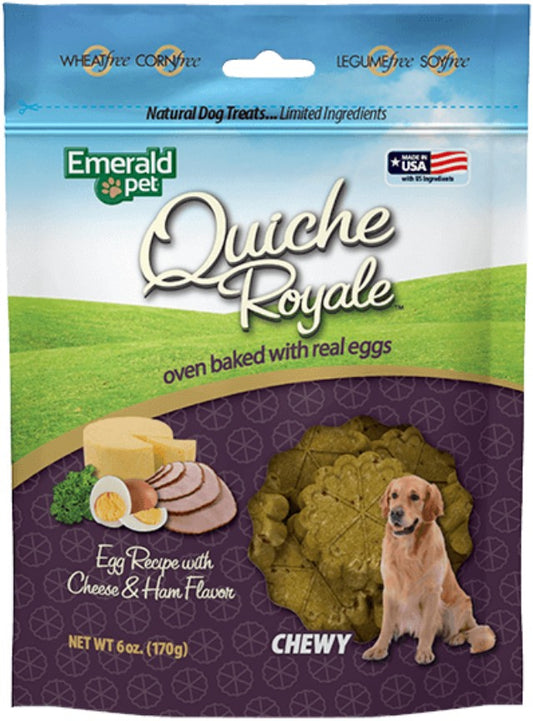 6 oz Emerald Pet Quiche Royal Ham and Cheese Treat for Dogs