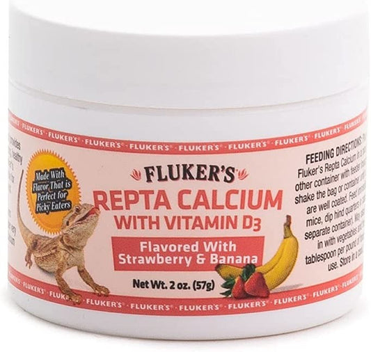 2 oz Flukers Strawberry Banana Flavored Repta Calcium