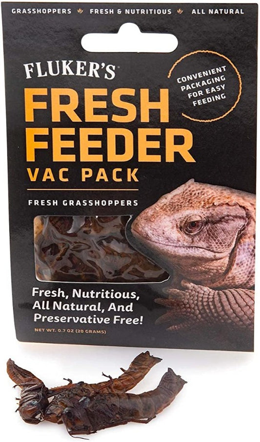 0.7 oz Flukers Grasshopper Fresh Feeder Vac Pack