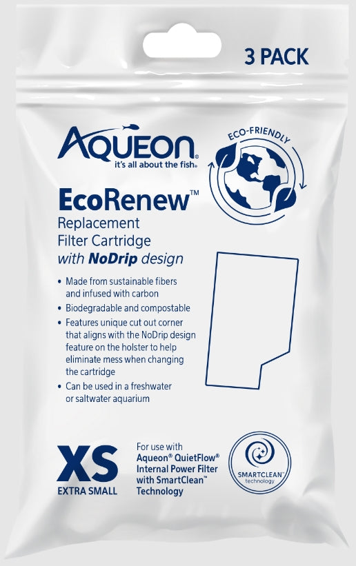 3 Count Aqueon EcoRenew Replacement Filter Cartridges X Small