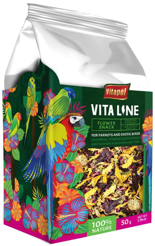 1 count AE Cage Company Vita Line Flower Snack for Parrots and Exotic Birds