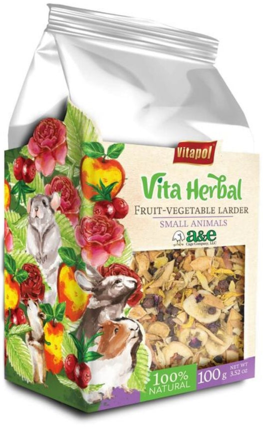 1 count AE Cage Company Vita Herbal Fruit and Vegetable Larder Mix for Small Animals