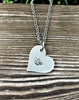 Butterfly Heart Hand Stamped Necklace