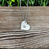 Butterfly Heart Hand Stamped Necklace
