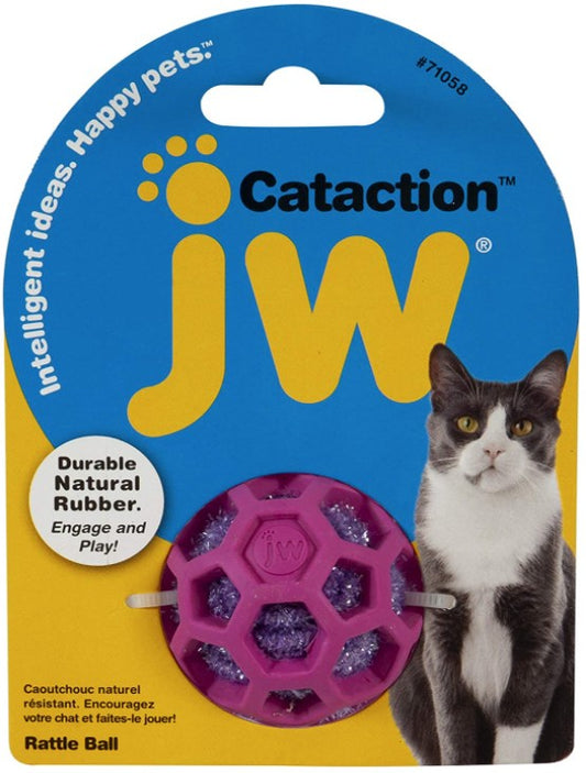 1 count JW Pet Cataction Rattle Ball Interactive Cat Toy