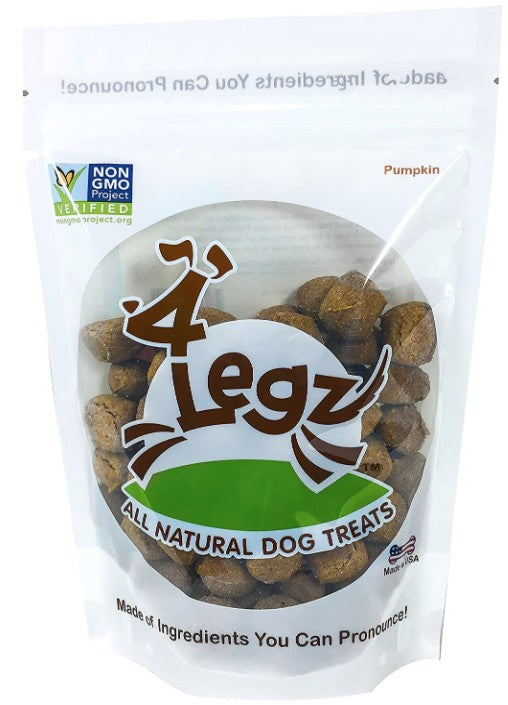 7 oz 4Legz Organic Pumpkin Crunchy Dog Cookies