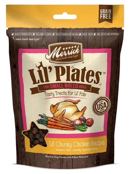 5 oz Merrick Lil' Plates Small Breed Treats Chunky Chicken Recipe