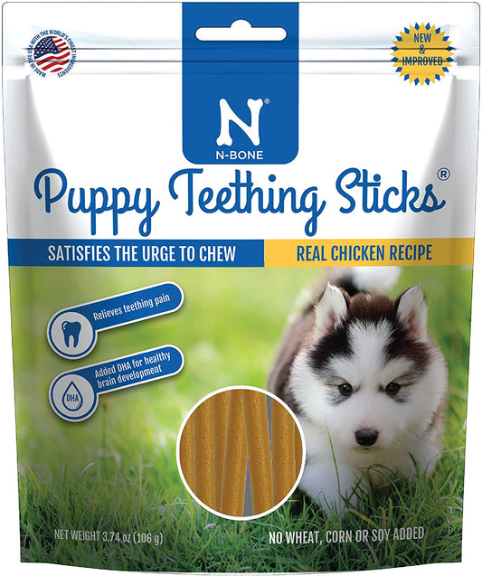 3.74 oz N-Bone Puppy Teething Treats Chicken Flavor