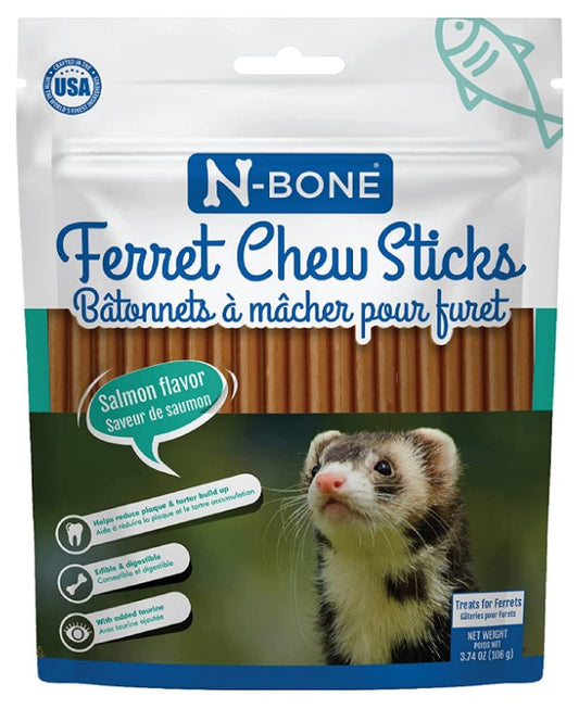 3.74 oz N-Bone Ferret Chew Sticks Salmon Recipe