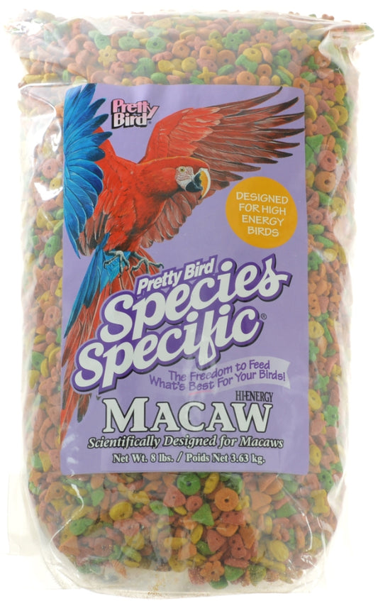 16 lb (2 x 8 lb) Pretty Pets Bird Species Specific Hi Energy Macaw