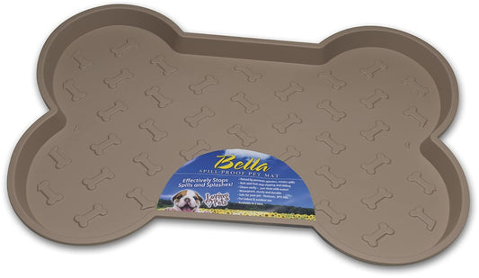 Small - 1 count Loving Pets Bella Spill-Proof Dog Mat Tan