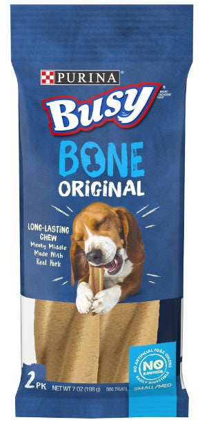 126 oz (18 x 7 oz) Purina Busy Bone Real Meat Dog Treats Original