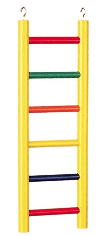 6 step - 1 count Prevue Carpenter Creations Hardwood Bird Ladder Assorted Colors