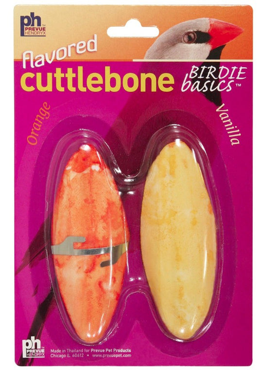 2 count Prevue Birdie Basics Flavored Cuttlebone Orange and Vanilla Small 4" Long