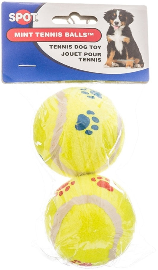 2 count Spot Mint Flavored Tennis Ball Dog Toys