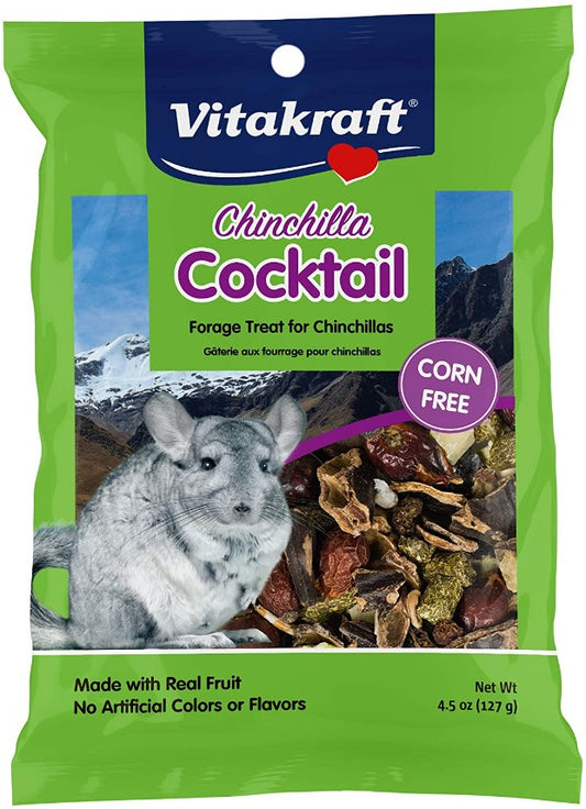 4.5 oz Vitakraft Chinchilla Cocktail Forage Treat Made with Real Fruit