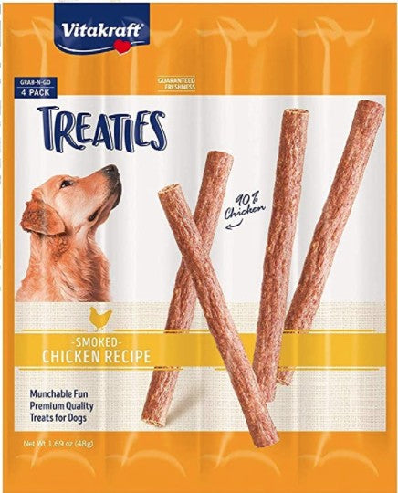 4 count VitaKraft Treaties Smoked Chicken Grab-n-Go Dog Treats