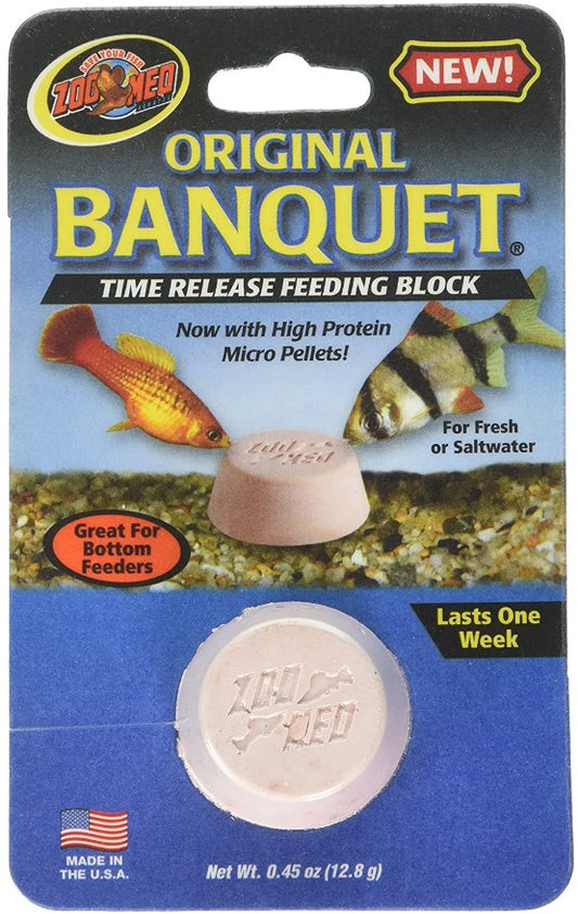 12 count Zoo Med Original Banquet Time Release Feeding Block for Fresh or Saltwater Fish