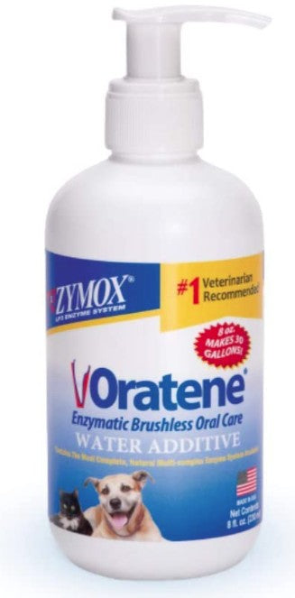 8 oz Zymox Oratene Enzymatic Brushless Oral Care Water Additive