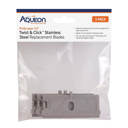 Aqueon ProScraper 3.0 Twist  Click Stainless Steel Replacement Blades 1ea