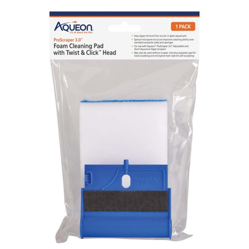 Aqueon ProScraper 3.0 Foam Cleaning Pad  Twist  Click Head 1ea