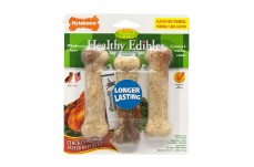 Nylabone Healthy Edibles All Natural Long Lasting Chicken Flavor Dog Chew Treats 3 Count; Chicken; 1ea-SMall-Regular