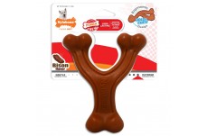 Nylabone Ergonomic Hold  Chew Wishbone Power Chew Durable Dog Toy Adult Dog Ergonomic, Bison, 1ea/SMall/Regular 1 ct