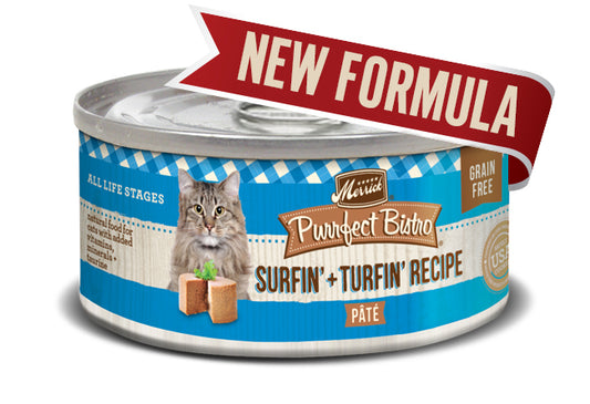 MERRICK CAT PURRFECT BISTRO SURF and TURF 3OZ (Case of 24)