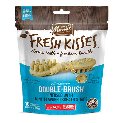 Merrick Dog Fresh Kisses Mint Strips Medium 6Oz 6 Count