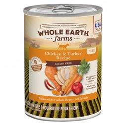 Whole Earth Farms Dog Chicken Turkey 12.7oz. (Case of 12)