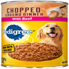 Pedigree Chopped Ground Dinner with Beef Canned Dog Food 22 oz 12 Pack