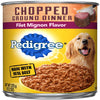 Pedigree Chopped Ground Dinner Filet Mignon Canned Dog Food 12Ea-13.2 Oz; 12 Pk