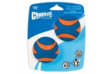 Chuckit! Ultra Squeaker Balls Dog Toy Blue; Orange 2 Pack Medium