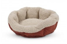 Aspen Self-Warming Oval Lounger Barn Red; Cream 19 in