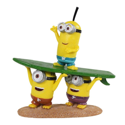 Penn-Plax Surfing Minions Aquarium Ornament Kevin Stuart and Bob 1ea-SM