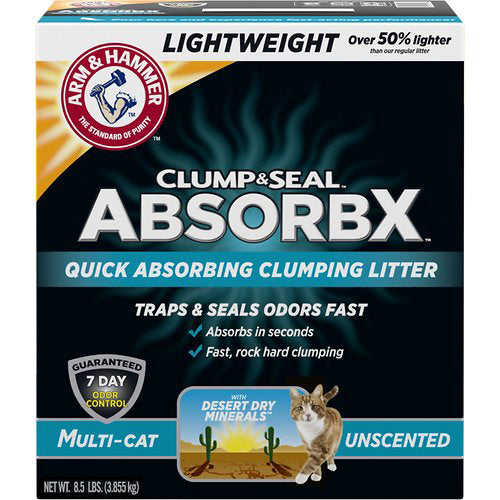 Arm and Hammer Clump and Seal AbsorbX Lightweight Multi-Cat Unscented Litter 8.5lb